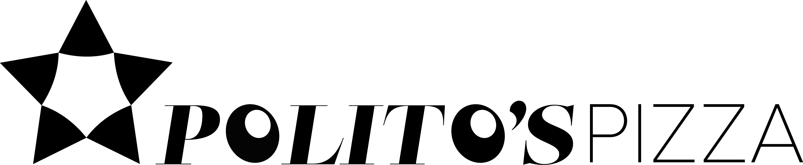 Poltios Pizza Alternative Logo Lettermark Black